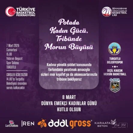 Turgutlu Belediyesi Kadın Basketbol Takımı Tribünleri Mor Renge Boyamaya Hazırlanıyor